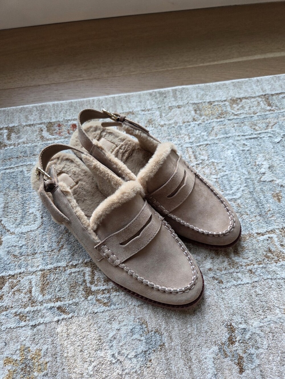 Like New Dolce Vita Slingback Suede Buckle Loafers